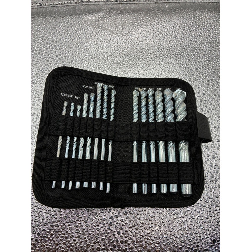 Vermont American 14 Piece Masonry Drill Bit Set with Black Nylon Folding Pouch